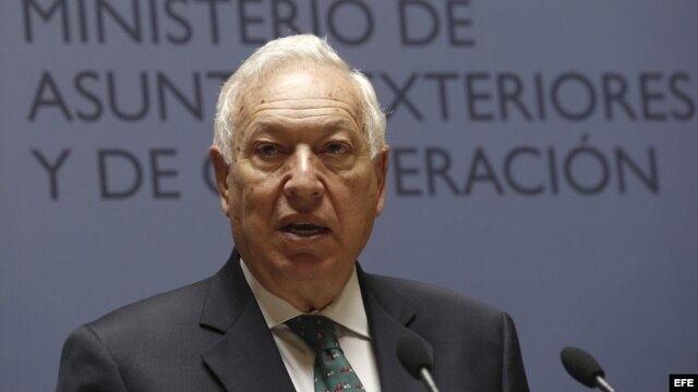 El ministro de Asuntos Exteriores, José Manuel García-Margallo, en una rueda de prensa reciente.