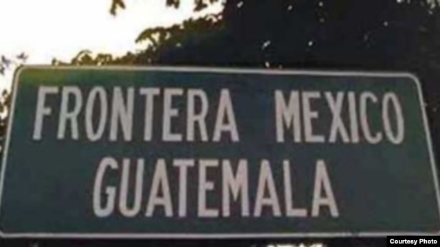 Señal de frontera México-Guatemala.