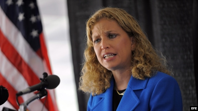 La presidenta del Comité Nacional Demócrata, Debbie Wasserman Schultz