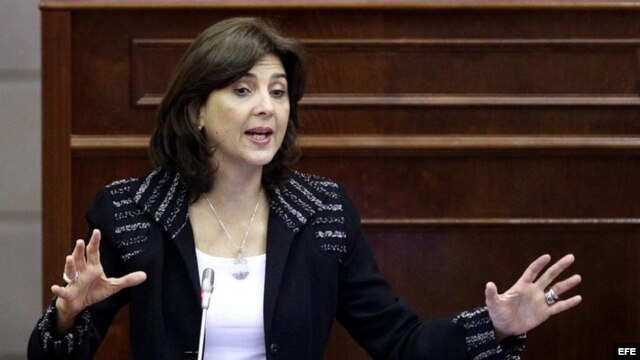 La canciller colombiana, María Ángela Holguín.
