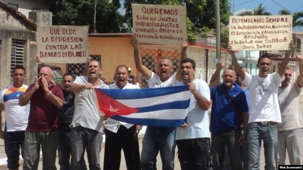 Miembros de UNPACU convocaron este domingo a una marcha en Santiago de Cuba. (Foto Archivo UNPACU)