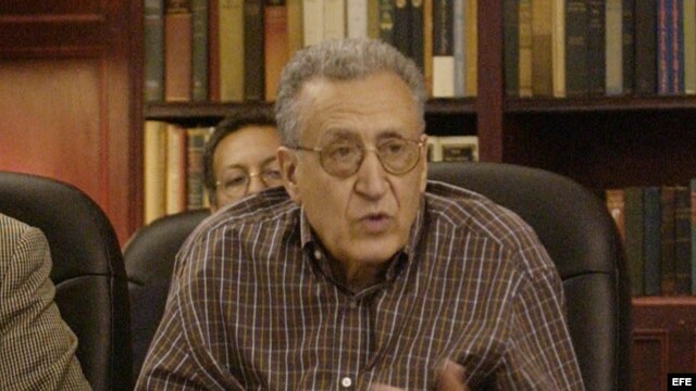 El ex ministro argelino de Exteriores, Ladjar Brahimi, quien fue nombrado, el viernes, 17 de agosto de 2012, nuevo enviado especial de la ONU y la Liga Árabe para Siria en sustitución de Kofi Annan. 