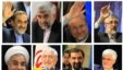 Combo de fotografías tomadas en diversas fechas en el Ministerio del Interior de Irán durante el registro oficial de las candidaturas presidenciales para las elecciones del próximo 14 de junio, en Teherán, Irán