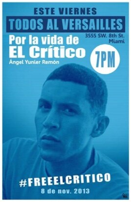 Campaña en solidaridad con Angel Yunier Remon. Cartel de Rolando Pulido.