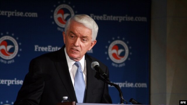 Fotografía de archivo del presidente de la Cámara de Comercio de EEUU, Tom Donohue. EFE/María Peña