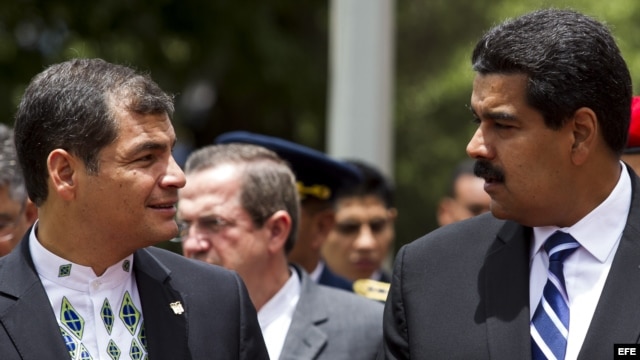 Nicolas Maduro y Rafael Correa.