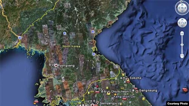 Mapas de Corea del Norte y Sur en Google