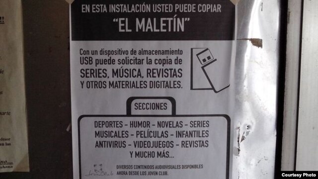 Como antídoto del "paquete" de audiovisuales digitales el Estado cubano promociona el "maletín" o la "mochila" (14ymedio).