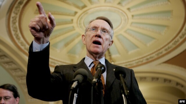 El líder de la mayoría demócrata del Senado de  EE. UU., Harry Reid 