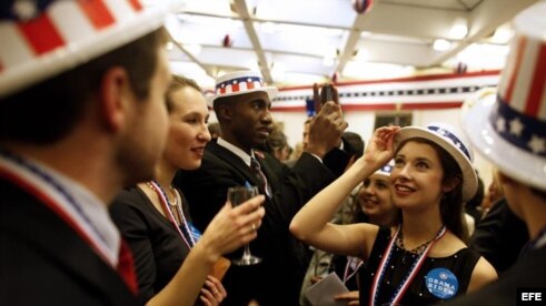 El evento de la noche electoral de Estados Unidos, en la embajada de este país en Londres.