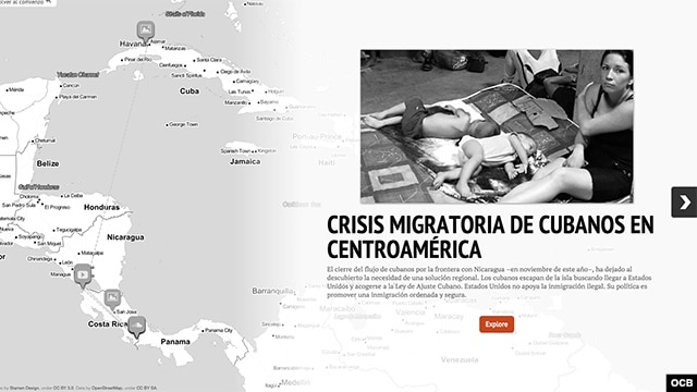 Crisis migratoria de cubanos en Centroamérica.