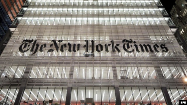 Vista del edificio sede del New York Times en Nueva York (EEUU). EFE/JUSTIN LANE