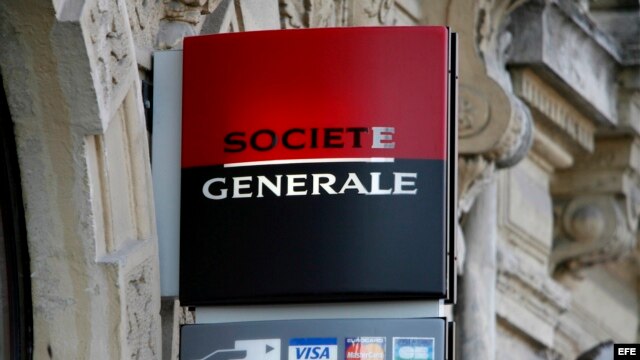 El logo del banco francés Société Générale en el exterior de su sede de Montpellier, Francia. Foto de archivo.