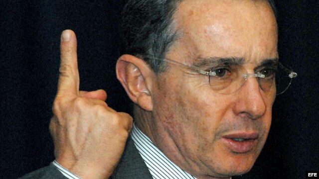 El ex presidente de Colombia, Alvaro Uribe Vélez 