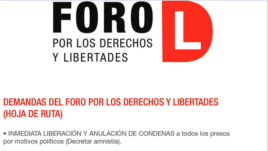 Reporta Cuba Las demandas ciudadanas que distribuyen los activistas junto a las fotos de los presos políticos