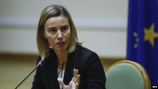 La jefa de la diplomacia de la Unión Europea (UE), Federica Mogherini.