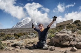 Sacha D'Jamoos en el Kilimanjaro