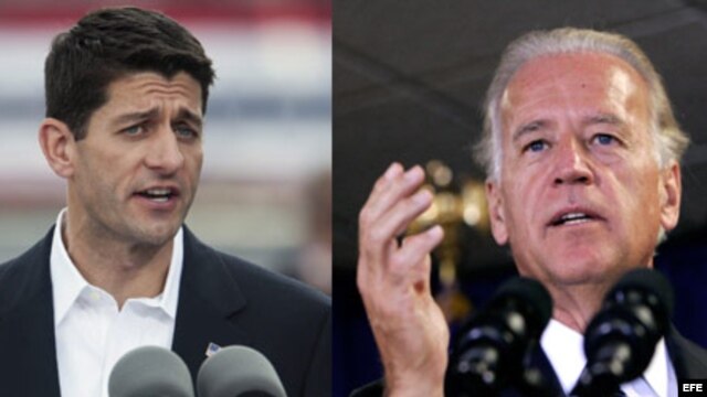 Paul Ryan (izq.) y Joe Biden (der.) se enfrentarán este jueves en un debate que podría ser definitorio.