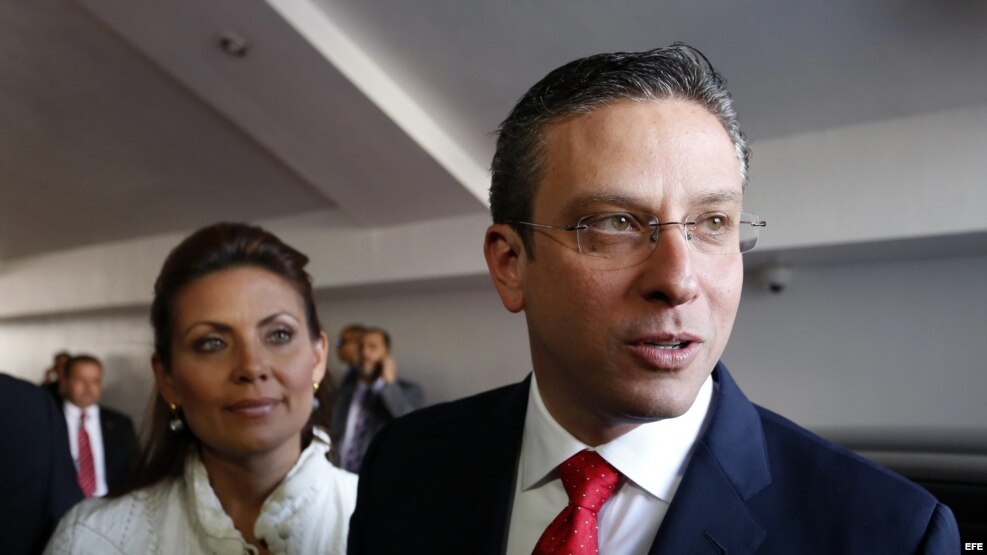 - El gobernador de Puerto Rico, Alejandro García Padilla, y su esposa Wilma Pastrana.