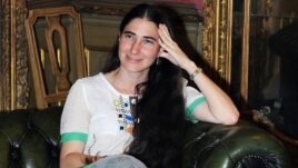 Yoani Sánchez, autora del blog "Generación Y", participa en la presentación de la versión italiana de su libro "En espera de la primavera" 