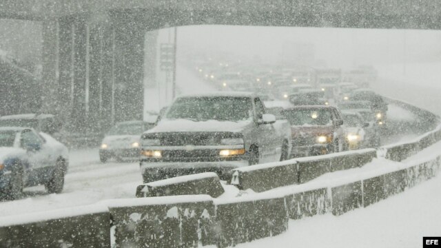 Tormenta invernal en Denver, Colorado. 