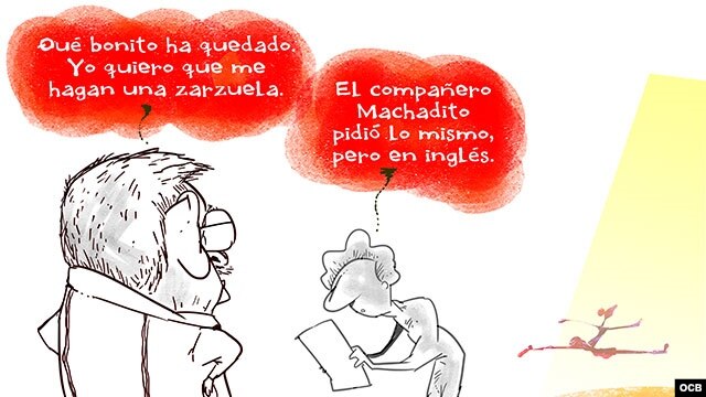 Garrincha's cartoon about new ballet honoring Vilma Espin