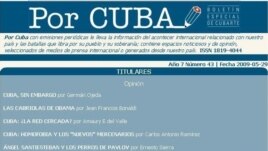 Boletín Por Cuba, del Ministerio de Cultura.