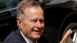 George Bush, padre, durante una visita a Alemania