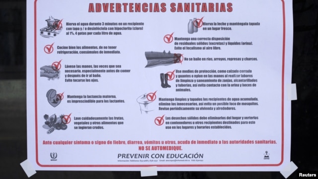 Advertencia sobre los casos de cólera en Cuba y las medidas a tomar. 
