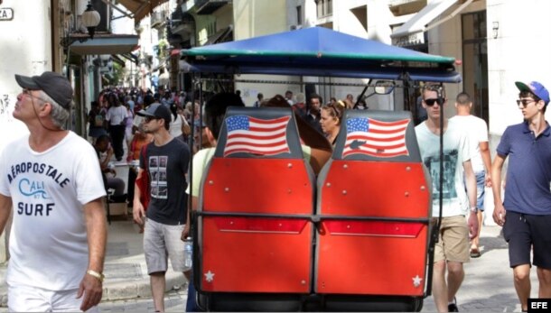 Turistas estadounidenses en La Habana.