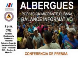 Conferencia de prensa sobre situación de cubanos.