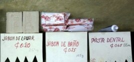 Hace años que el jabón y otros artículos de aseo dejaron de tener en Cuba precios subsidiados como os que aparecen en la foto