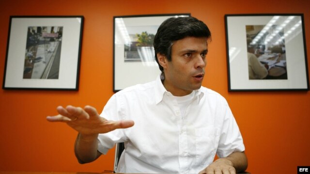 El dirigente opositor Leopoldo López. Foto de archivo