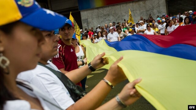 Movilización de la oposición en Venezuela.