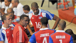 Equipo cubano de voleibol masculino.