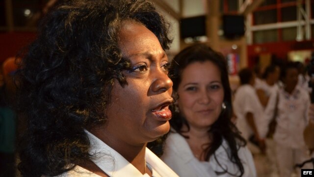 La líder del grupo disidente Damas de Blanco, Berta Soler. Archivo.