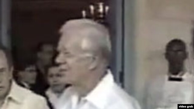 Carter en La Habana, durante su primera visita a la isla.
