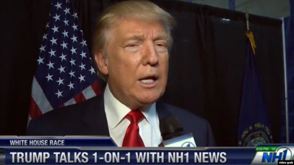 Donald Trump responde al canal NH1 sobre una visita de sus ejecutivos a Cuba en 1998.