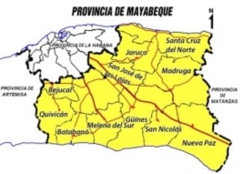 Surgidero de Batabanó, cerca del límite sur entre las provincias de Mayabeque y Artemisa.