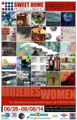 Cartel promocional de la exposición Mujeres al borde de una isla
