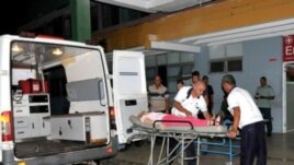 Turistas franceses ingresados en el Hospital Provincial de Cienfuegos, Cuba.