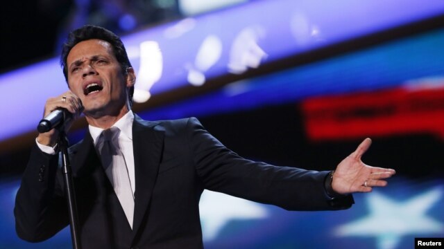 El cantante boricua Marc Anthony ha respaldado a Obama en muchas ocasiones. 