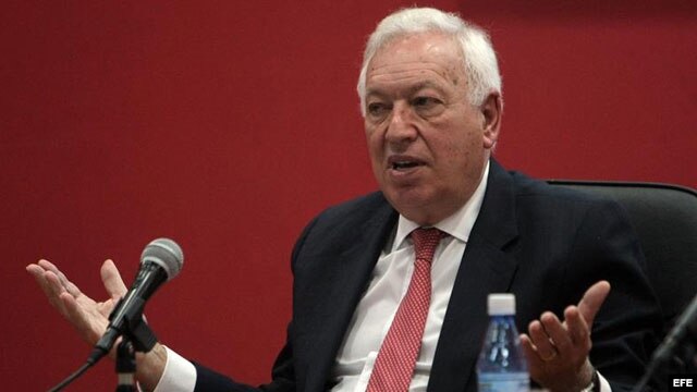 José Manuel García-Margallo, durante una conferencia en el Instituto de Relaciones Internacionales