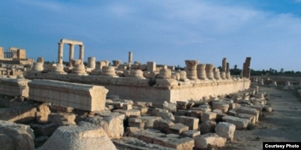 El templo de Nabu, en la ciudad arqueológica de Nimrud, en el norte de Irak, antes de ser volado por los aires.