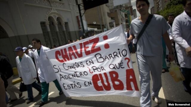 Médicos venezolanos protestan contra Chávez