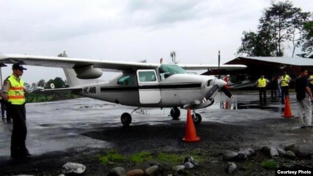 Archivo - Avioneta decomisada en Ecuador 