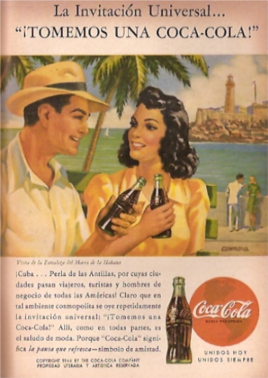 Un anuncio de Coca Cola.