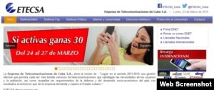 Etecsa, anuncio promocional.