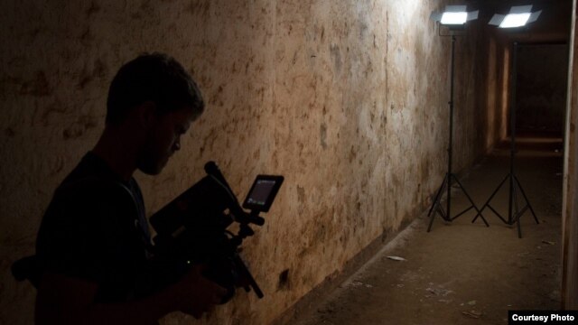 Rodaje de Batería, cortometraje de Damián Sainz.