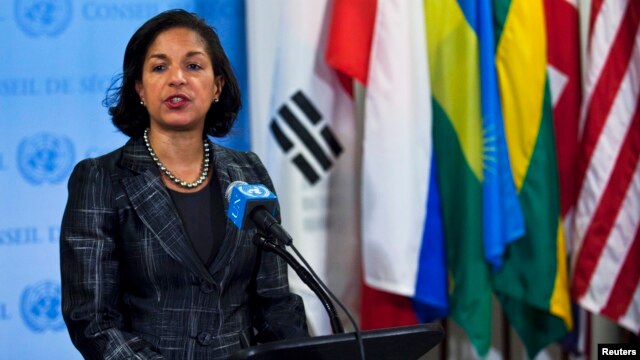 Susan Rice embajadora de EE UU en la ONU. 